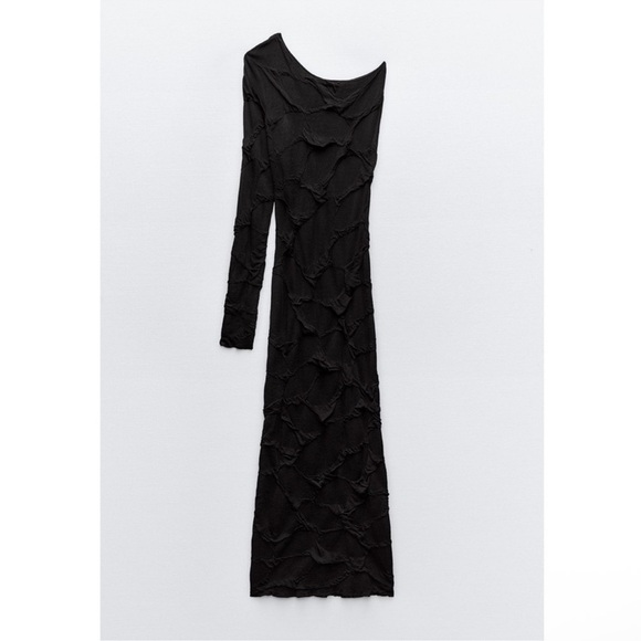 ZARA ASYMMETRIC KNIT DRESS NWT XS SIZE - Picture 6 of 8